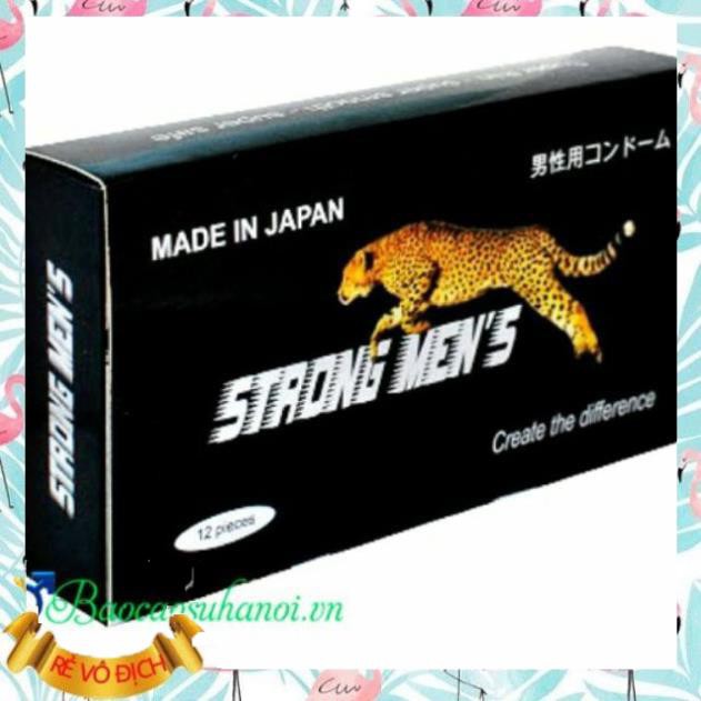 Bao cao su Strong men Gai hộp 12 chiếc /bản lĩnh đàn ông