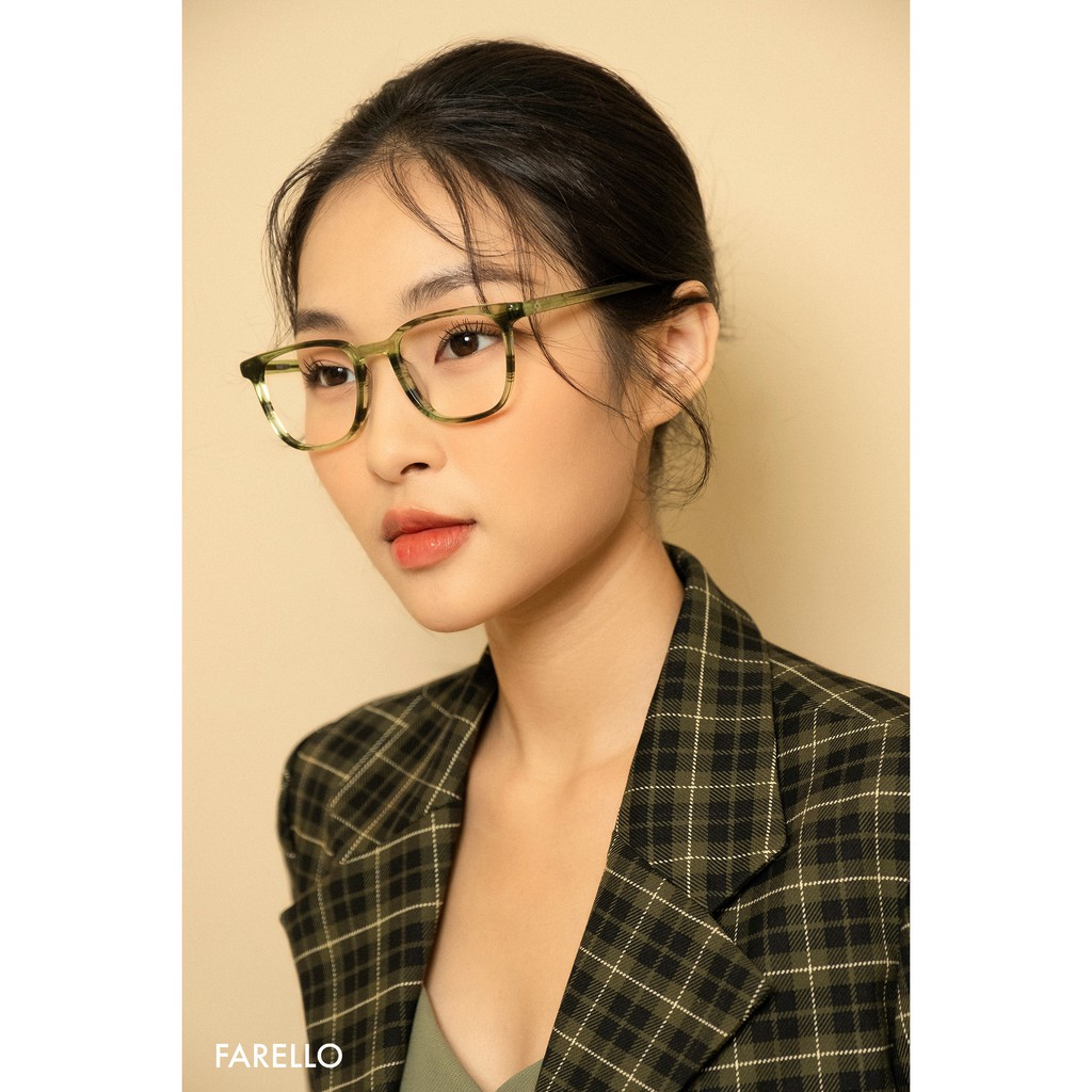 Gọng kính nam nữ cao cấp FARELLO Forest mắt vuông bo tròn Acetate màu sắc thời trang | BigBuy360 - bigbuy360.vn