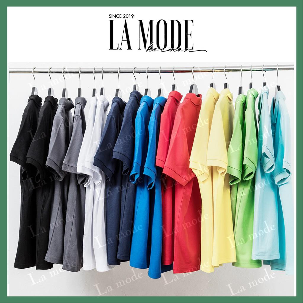 Áo Polo Nam Nữ Trơn Cổ Bé Ngắn Tay Chất Cá Sấu Loại Đẹp - La mode