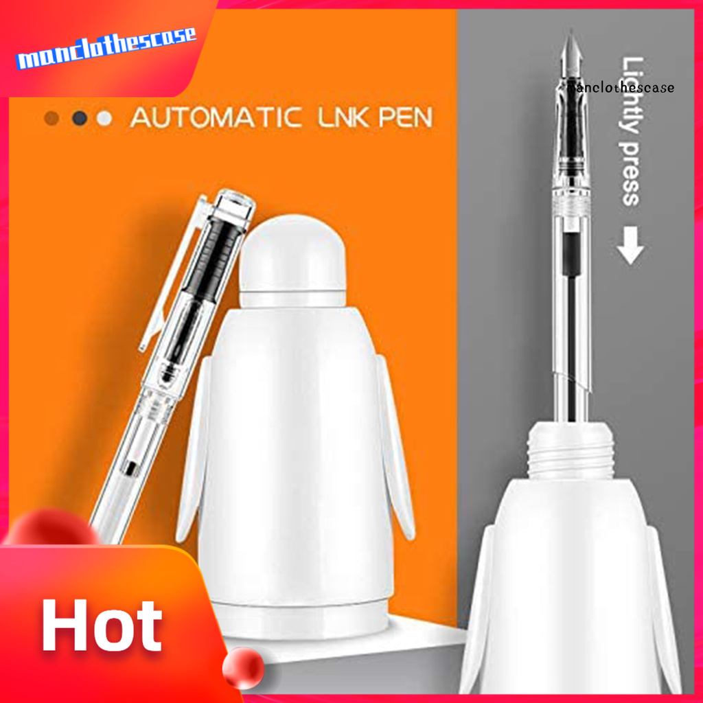 Bút Máy Bơm Mực Tự Động Bằng Nhựa Trong Suốt