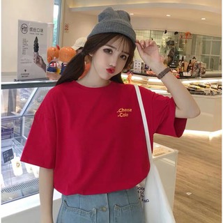 Áo Thun Nữ Phom Rộng Tay Lỡ Phối Hình Bánh RITZ CHEESE Dễ Thương Mẫu HOT 2019 EVA AO 10169