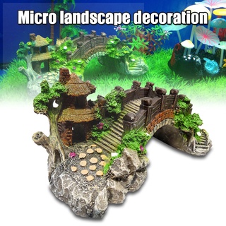 Đồ trang trí cây cầu trang trí bể cá
