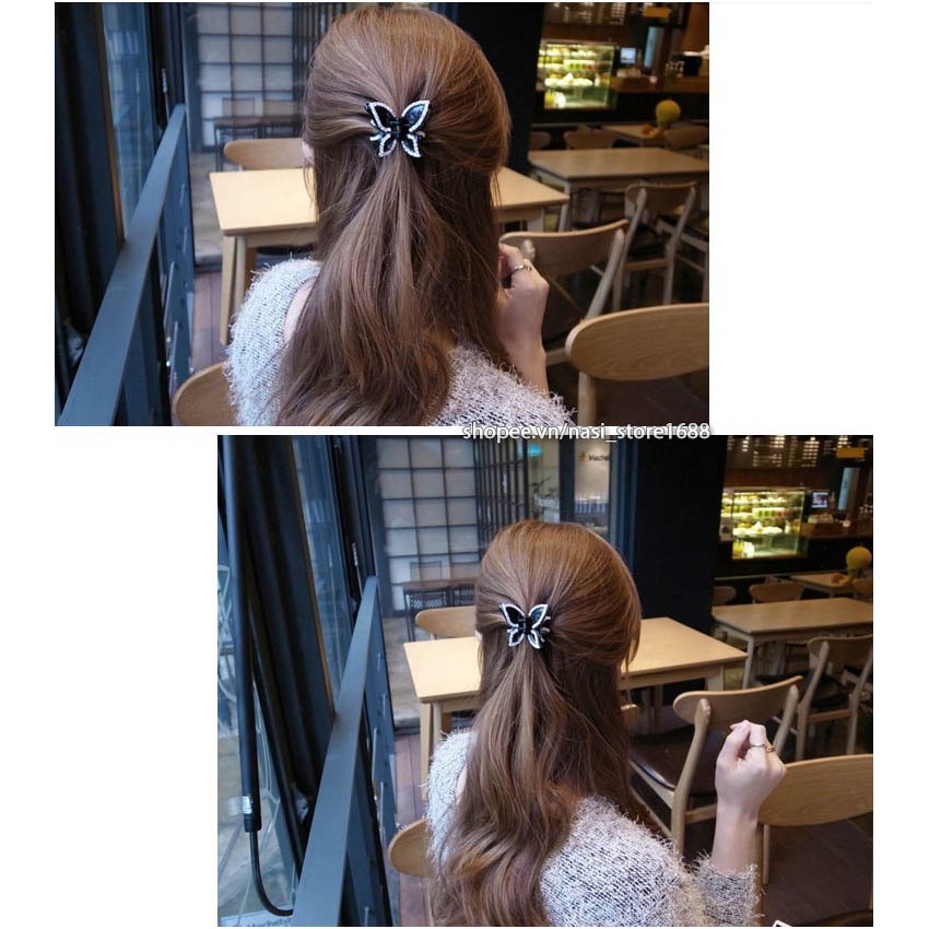Kẹp càng cua Hàn Quốc hình bướm dễ thương, chất liệu cao cấp bền đẹp - kẹp tóc cute nữ - NASI Store