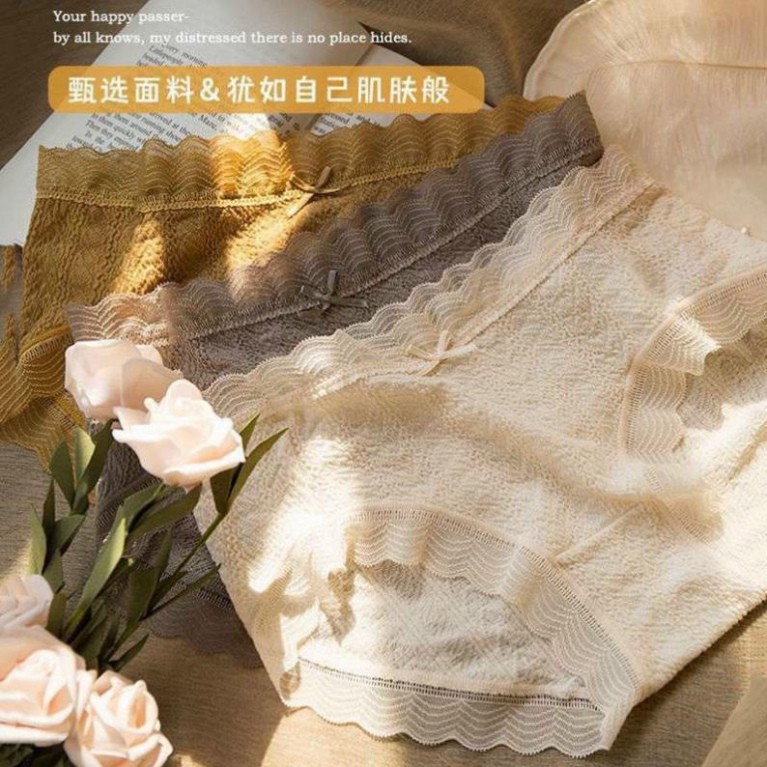 COMBO 10 QUẦN LÓT NHÚN REN CAO CẤP 122, QUẦN LÓT KHÁNG KHUẨN NỮ
