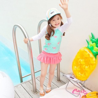 Bộ bơi bé gái hồng hạc