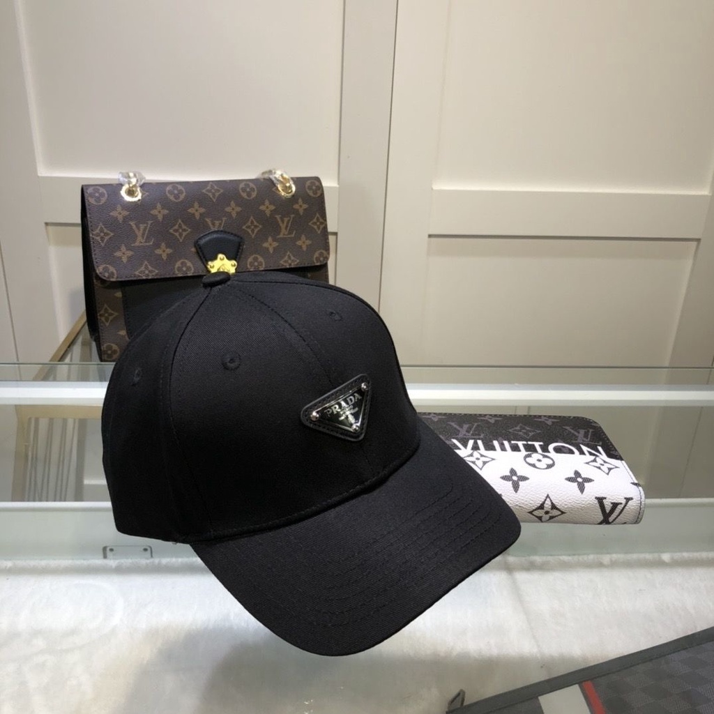 Mũ lưỡi trai in Logo Prada phong cách Unisex hợp thời trang