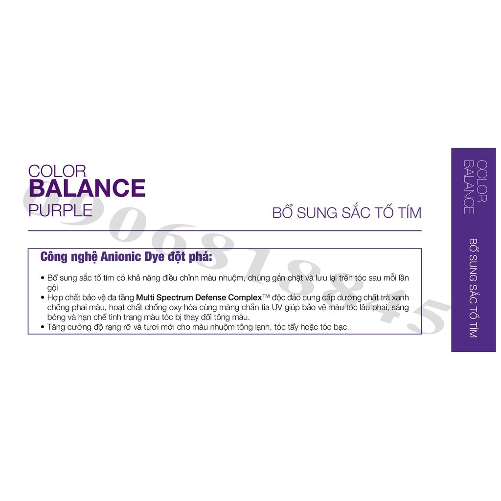 Dầu Gội Khử Ánh Vàng Và Bổ Sung Sắc Tố Tím Dành Cho Tóc Nhuộm Tone Lạnh JOICO Balance Purple Shampoo 300ml