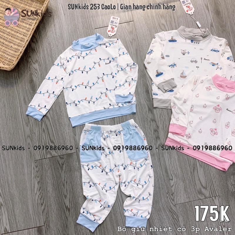 Bộ dài tay sợi tre giữ nhiệt cổ 3p Avaler