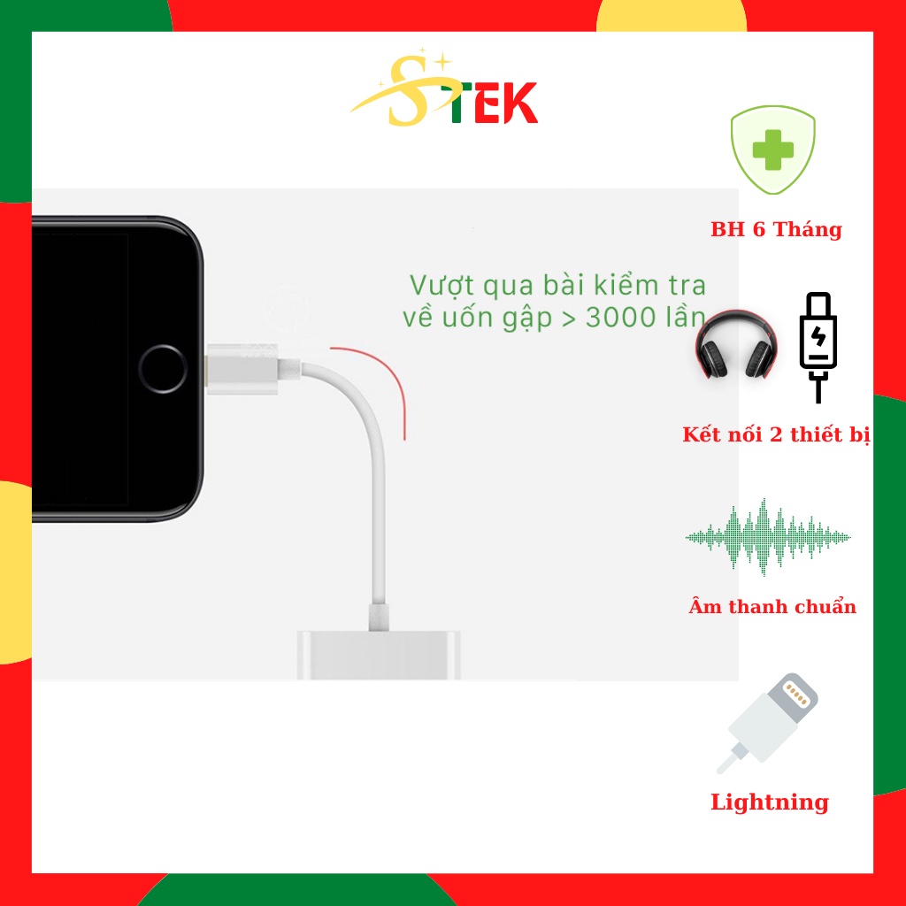 Jack chia cổng sang sạc và tai nghe