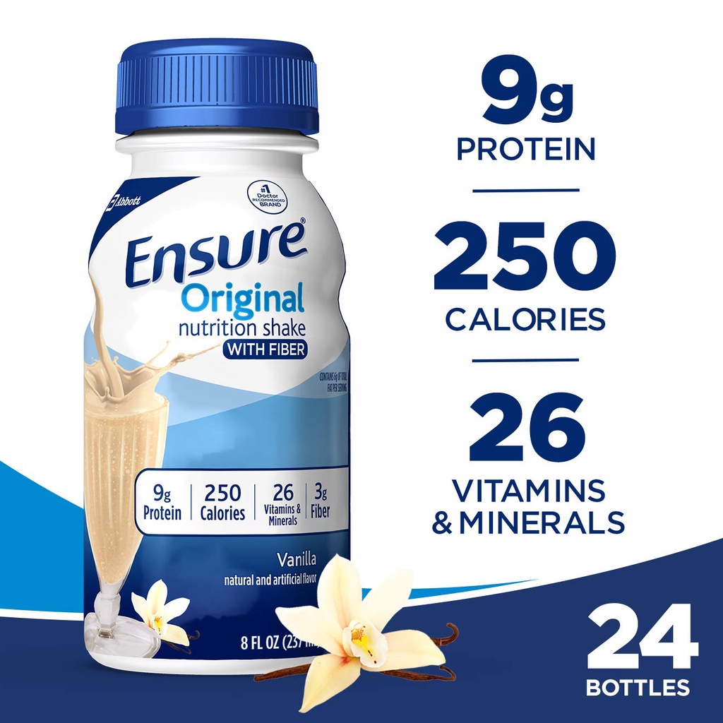Lốc 6 chai Sữa Ensure Original Mỹ Hương Vani  237mlx 6 chai .  Date 02/2024