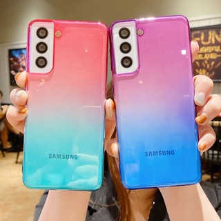 Ốp Điện Thoại Trong Suốt Màu Gradient Cho Samsung Galaxy S21FE Note 20 Ultra S20 Ultra Note 10 Plus S21