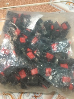 Combo 3 Công tắc 2 cực đỏ đen 6A 250VAC