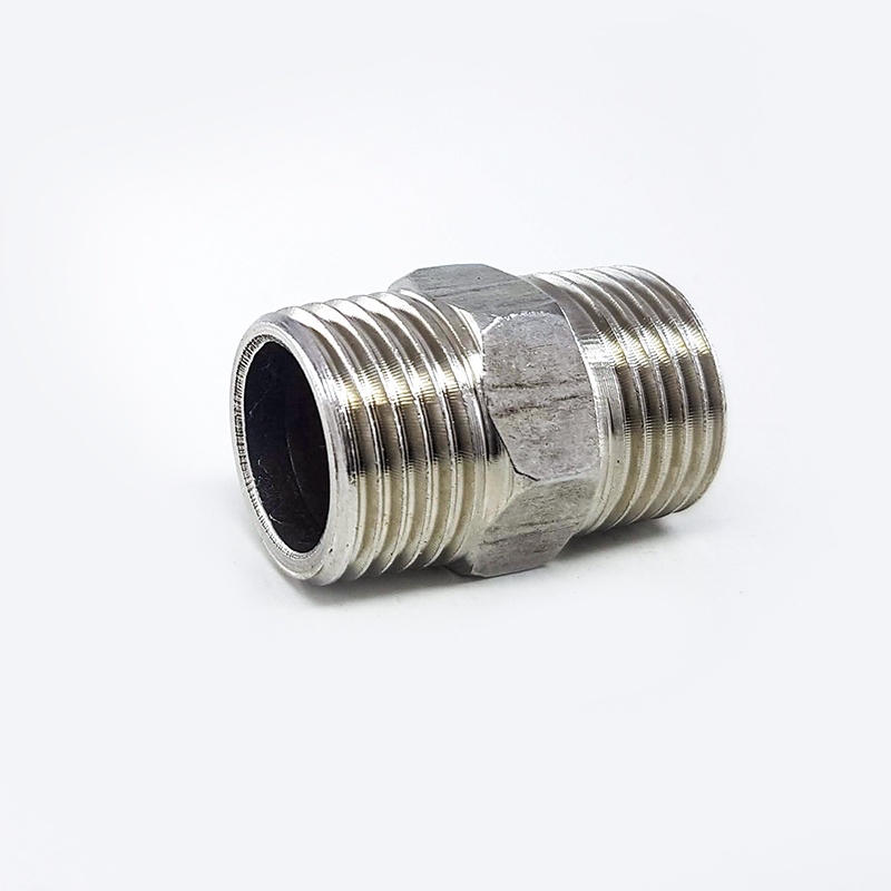 COMBO 10 CÁI Nối 2 đầu ren ngoài phi  21 - inox 304