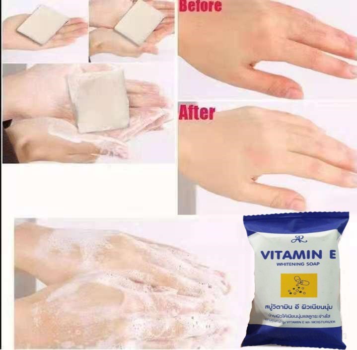 Xà phòng tắm dưỡng da mặt và body AR vıtamın E Whitening Soap Thái Lan