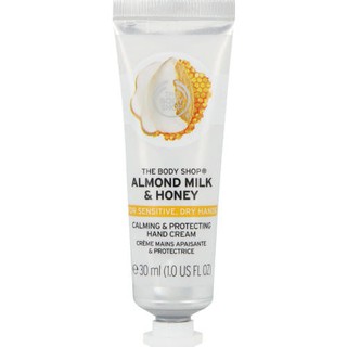 [TẶNG CHOCOLATE HERSHEY] Kem Dưỡng Da Tay The Body Shop Hand Cream mini size -  Almond Milk & Honey Calming