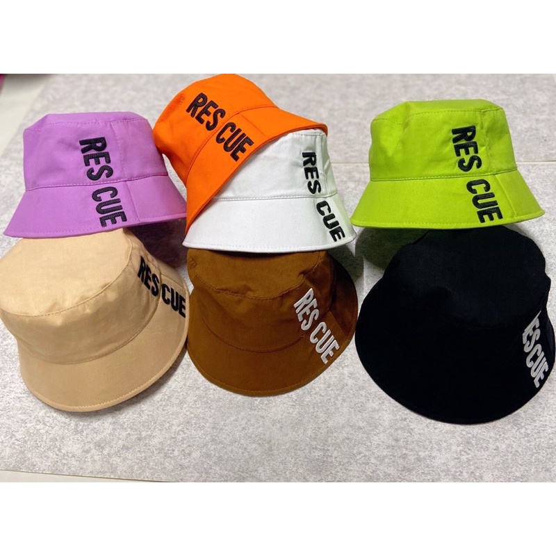 NÓN BUCKET CỤP - VÀNH SỤP CHO NAM NỮ THÊU CHỮ RESCUE