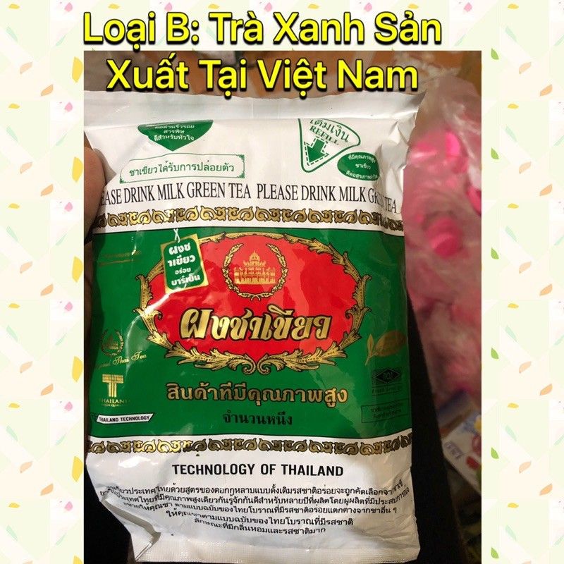 Trà Thái Xanh Green Tea 200gam/ Trà Thái Đỏ pha trà sữa keto, eat clearn