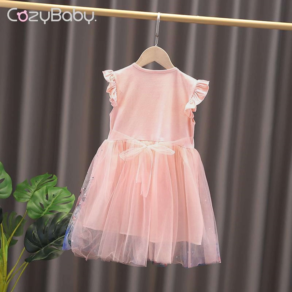 Đầm Hóa Trang Công Chúa Anna Elsa Thời Trang Mùa Hè Cho Bé Gái