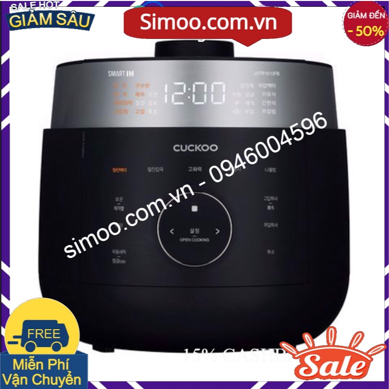 💥 ⚡ SẢN PHẨM CHÍNH HÃNG 💥 ⚡  Nồi cơm điện Cao tần cảm ứng Cuckoo CRP-LHTR1010FB 1.8 lít. Bảo hành 24 tháng