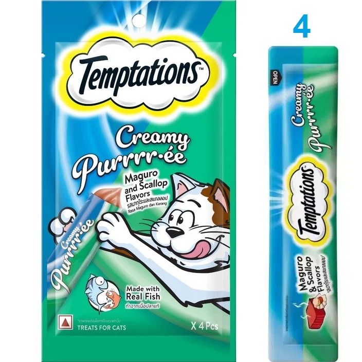 Súp thưởng cho mèo Temptations Creamy túi 4 thanh