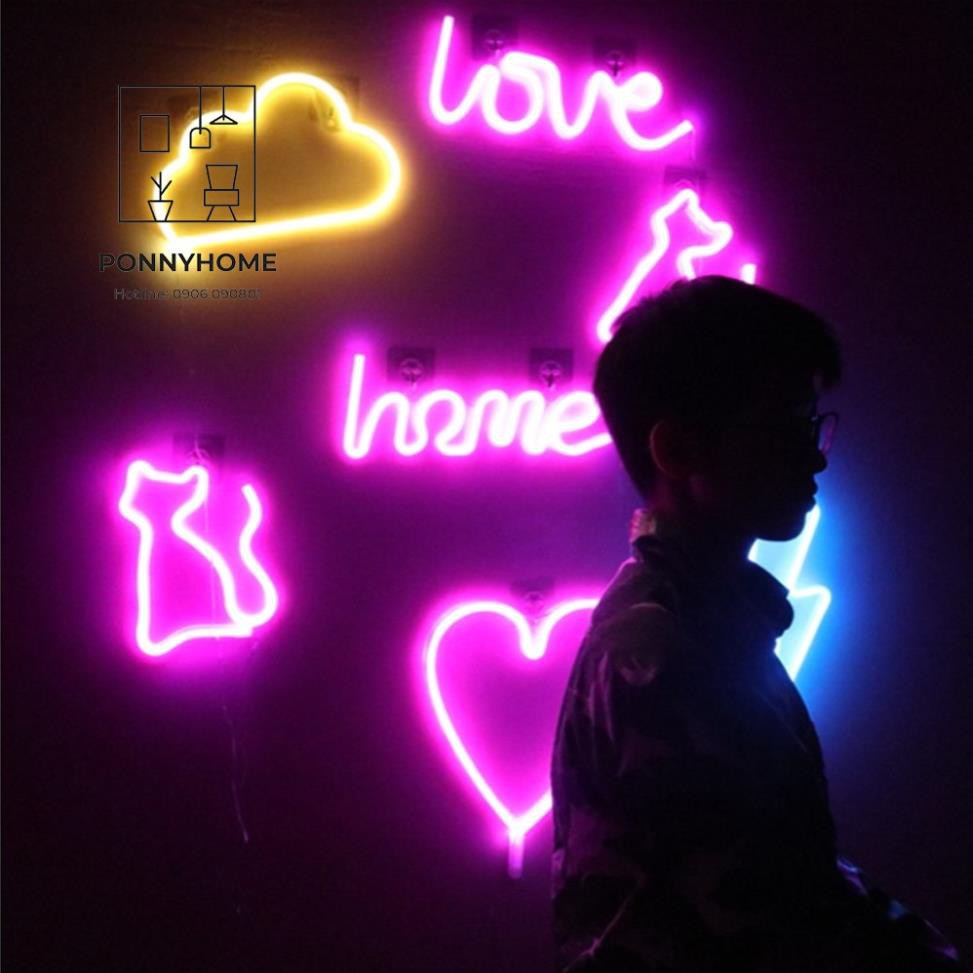 Đèn Trang Trí Huỳnh Quang chữ LOVE, HOME