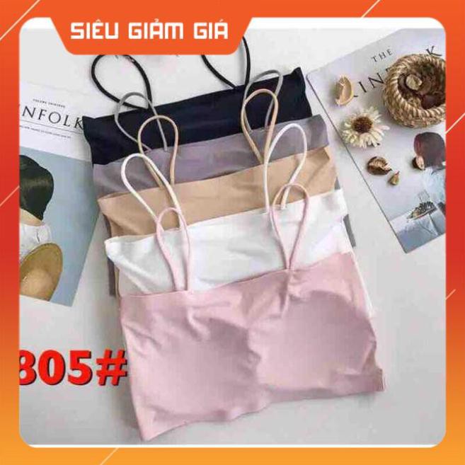 Áo Bra Đúc Su Trơn Quây 2 Dây Chất Liệu Thun Lạnh