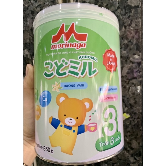 Lon sữa bột Nhật Bản Morinaga số 3 850g Chính hãng vani Tặng quà