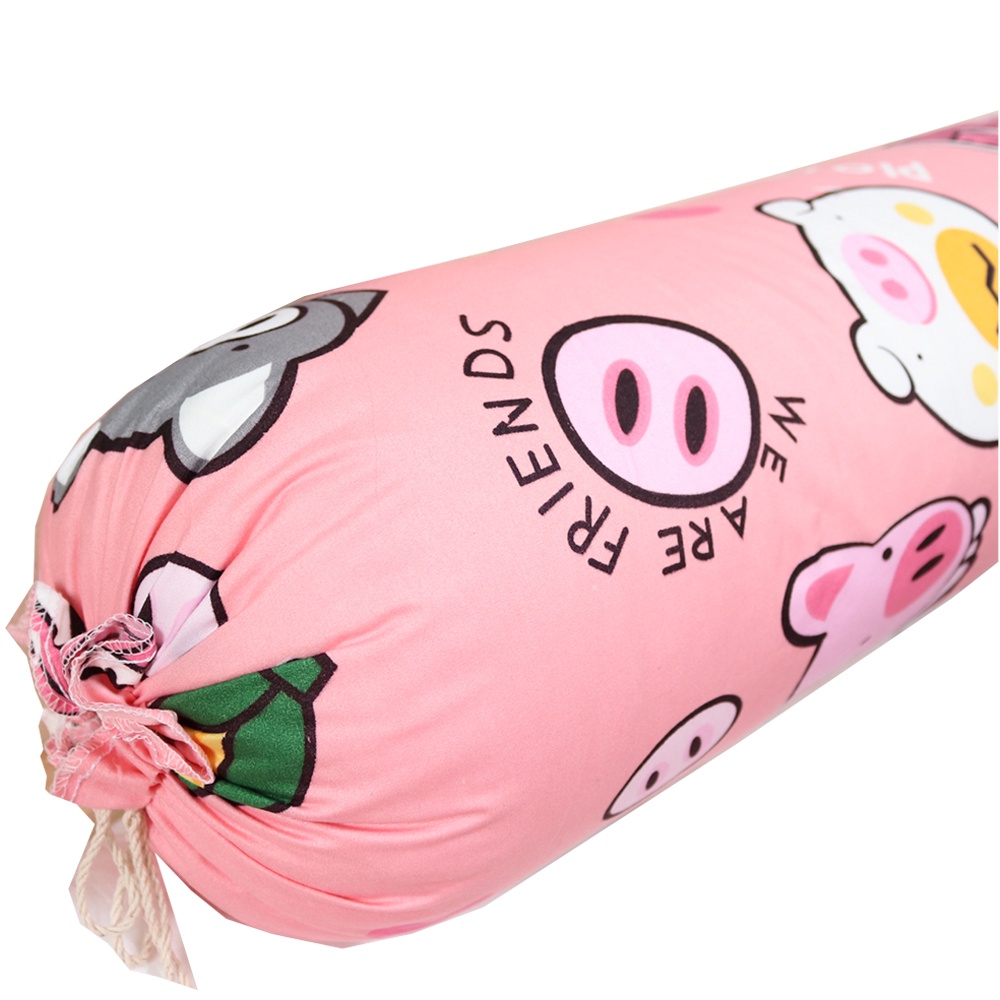 Sét 5 Món Chăn Hè Cotton Poly Mẫu Heo Hồng - (1ga, 1 chăn hè, 2 vỏ gối nằm, 1 vỏ gối ôm) Kích thước M2/M6/M8/2M2