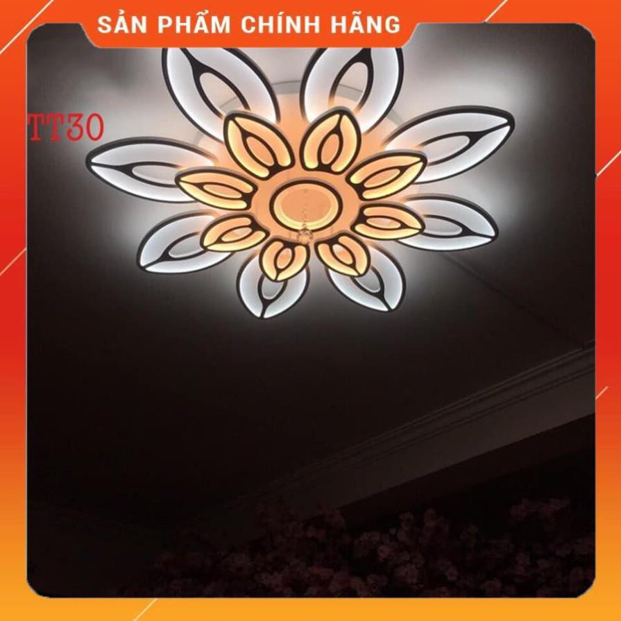 XẢ KHO Đèn Led Ốp Trần Đèn Trần Thạch Cao Trang Trí Phòng Khách Phòng Ngủ Chung Cư 3 Chế Độ Sáng Có Kèm Điều Khiển