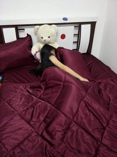 BỘ GA GIƯỜNG PHI LỤA COMBO 5 MÓN 1m6x2m