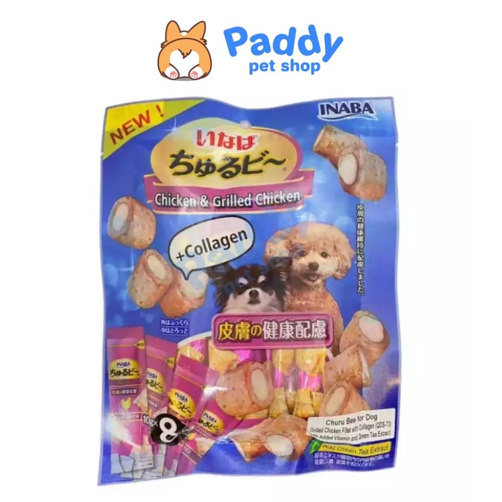 Gà Mềm Chứa Sốt Inaba Churu Bee &amp; Churutto Snack Cho Chó
