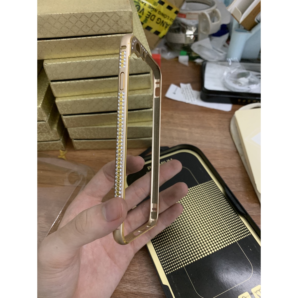 Ốp viền 6G/6S kim loại đính đá bảo vệ điện thoại,trang trí  giá siêu rẻ xả kho số lượng lớn.