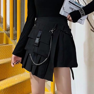 [Mã NANINEW giảm 10K đơn hàng tối thiểu99k ]SET 2IN1: QUẦN SHORT THÔ MIX CHÂN VÁY XẾP LY TÚI HỘP TẶNG KÈM ĐAI - DÂY XÍCH