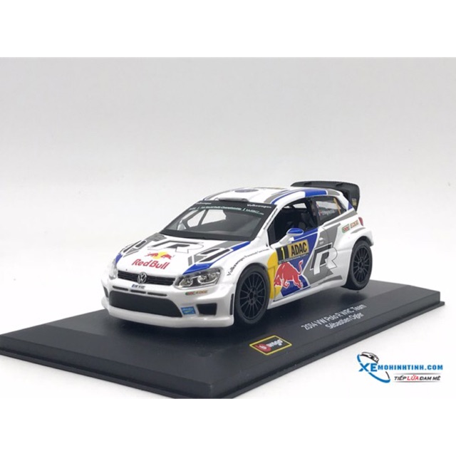 Xe Mô Hình Volkswagen 2014 VW POLO R WRC TEAM #1 Bburago 1:32 (Đỏ)