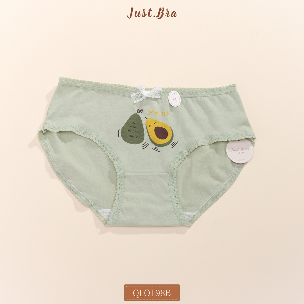 Quần lót nữ Just Bra cotton họa tiết quả bơ đáng yêu, thoáng mát QLOT98B | BigBuy360 - bigbuy360.vn