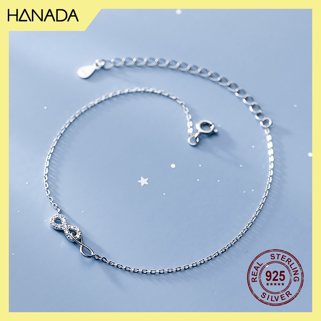 Lắc Chân Bạc 925 Hanada Vô Cực 0203 G18