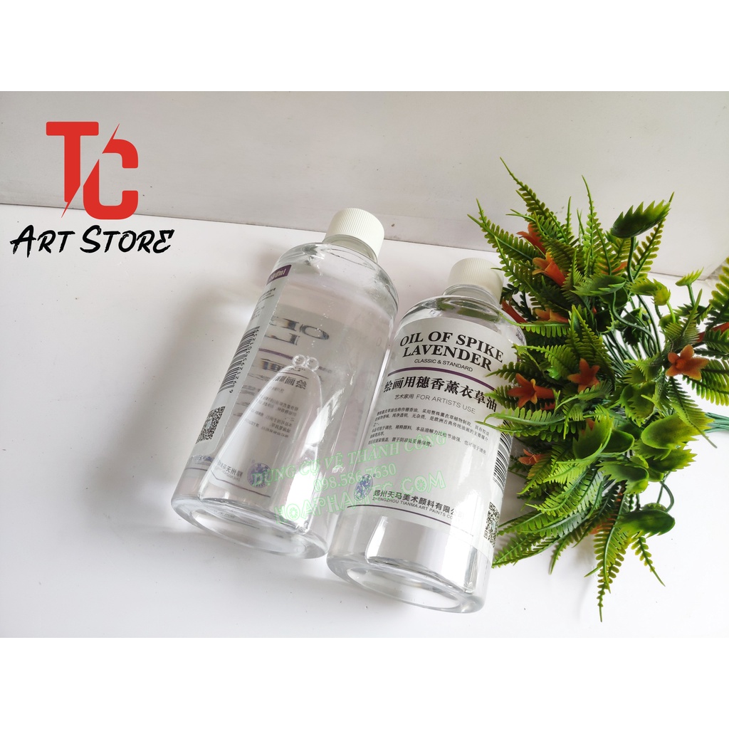Dung môi pha, rửa SƠN DẦU, Dầu Thông mùi oải hương (Oil of spike Lavender 500ml )