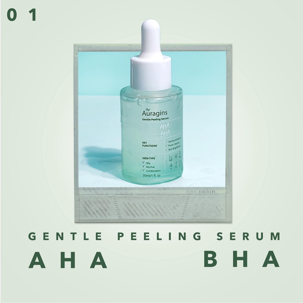 Tinh Chất Tẩy Tế Bào Chết The Auragins 7.5% AHA + 0.5% BHA Gentle Peeling Serum 30ml