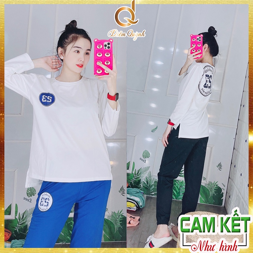 Đồ bộ thu đông nữ bộ mặc nhà nữ tay dài mặc sau sinh dễ thương thoải mái giá rẻ A056 - Diễm Quỳnh