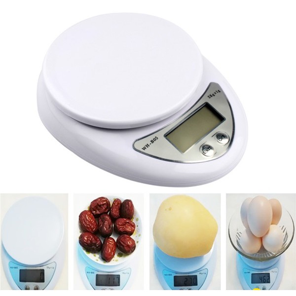 [GIẢM GIÁ] Cân đo thực phẩm nhà bếp 5kg/ 1g - Cân điện tử thực phẩm dùng trong nhà bếp màn hình LCD
