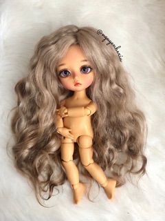 Wig lông dê cho bjd 1/6