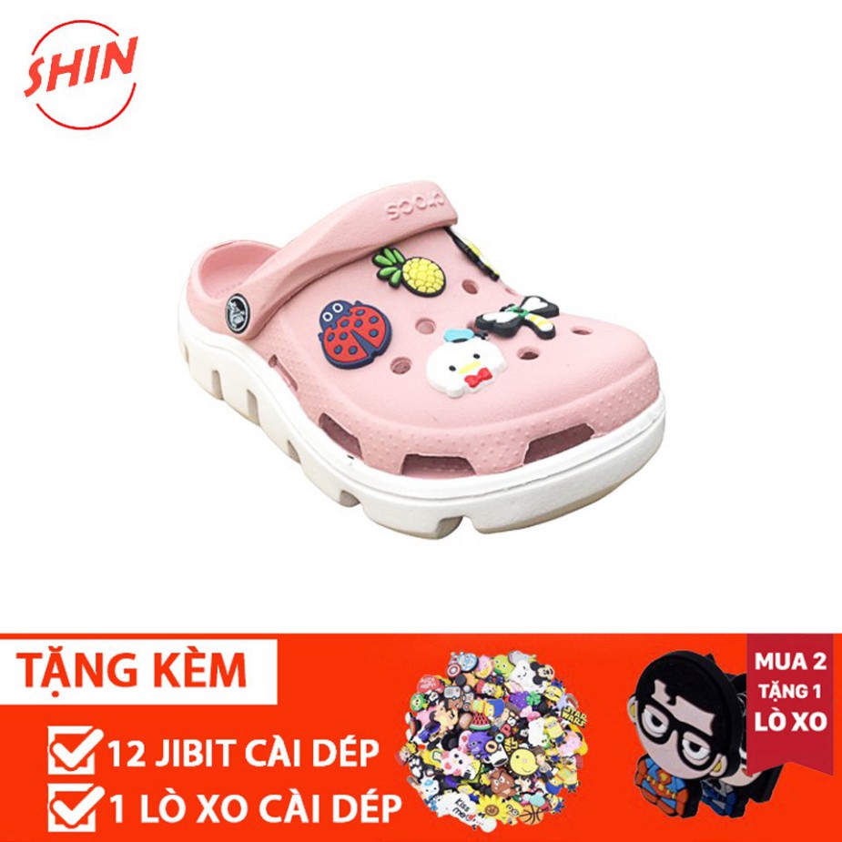 dép cross hồng đế trắng lượn sóng unisex cao cấpFREESHIPsục cross bít đầu hotrend DU01