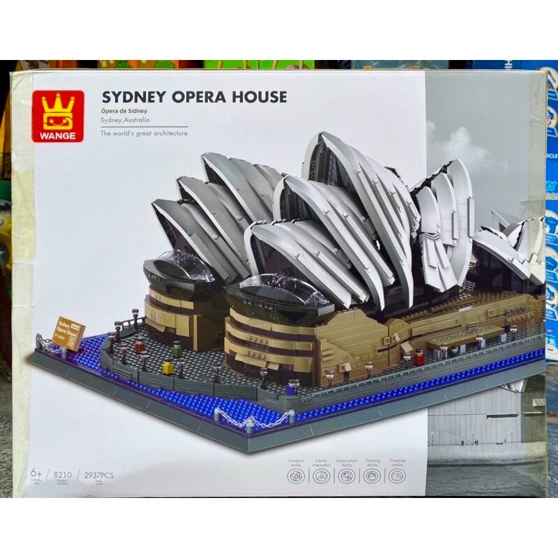 Đồ Chơi Lắp Ráp Nhà Hát Con Sò - Opera House - NonLego Architecture - Wange 8210