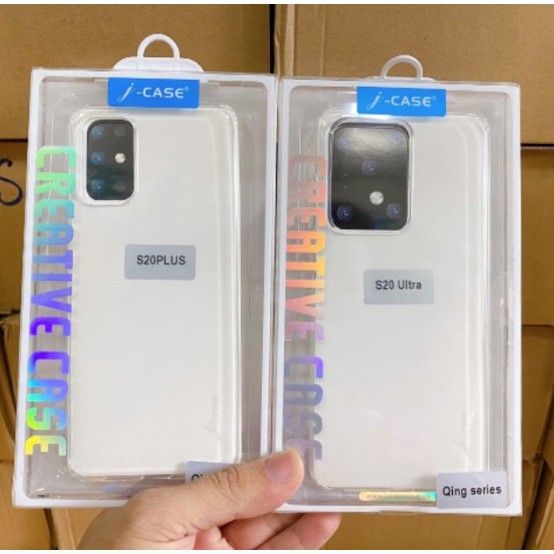 Ốp lưng J Case dẻo trong cho Samsung S20 Plus/ S20 Ultra Silicon Bo cạnh chống sốc