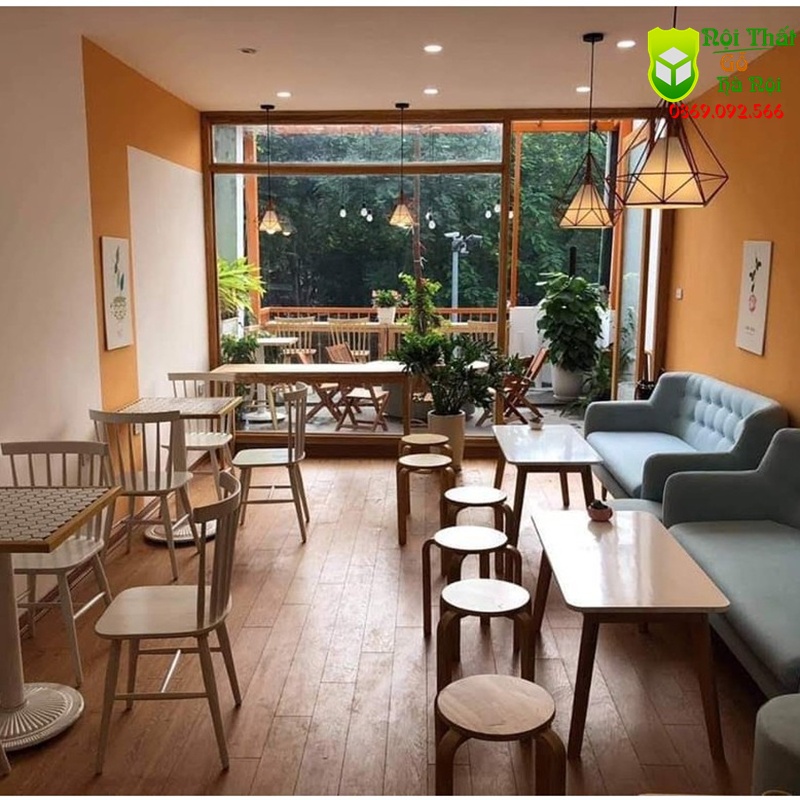 🔴 FREE SHIP 🔴 Ghế Đôn, Ghế Cafe Gỗ Cao 45cm, 100% Gỗ Tự Nhiên Chất Lượng Cao - Gỗ Hà Nôi Furniture