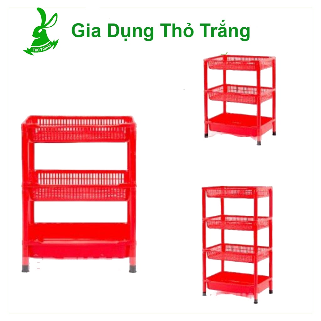 Kệ trung 3 tầng, 4 Tầng nhựa Hiệp Thành Việt Nam có nhiều size