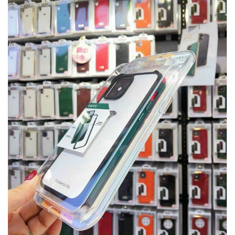Ốp Sulada lưng trong viền kim loại màu cho iphone 12 pro max / 12 / 12 pro chính hãng