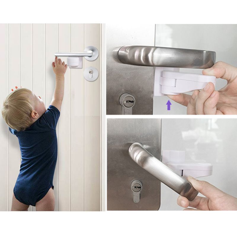 Dụng Cụ Khóa Tay Nắm Cửa An Toàn Cho Bé Dễ Lắp Đặt Và Sử Dụng Không Cần Dùng Keo