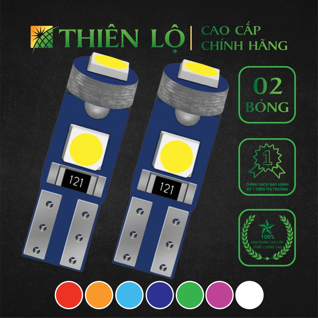 [GIÁ 2 ĐÈN][CHIP THẾ HỆ MỚI] Bóng đèn LED T5 đèn đồng hồ demi 3 SMD Chip 3030 cực sáng cho ô tô xe máy của Thiên Lộ