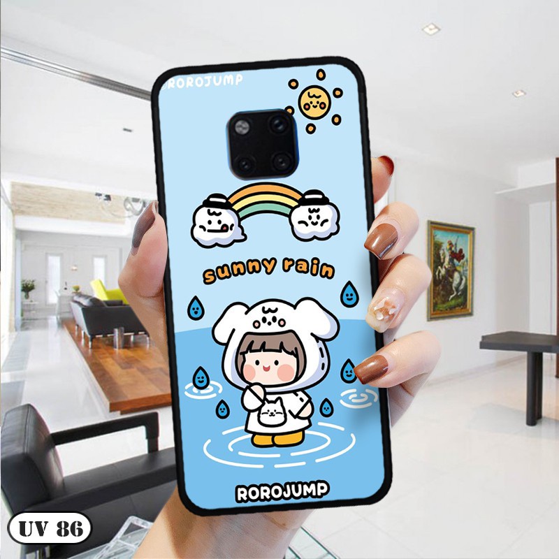 Ốp Huawei Mate 20 / Mate 20 Pro dẻo in hình mặt lưng nhám viền dẻo ngộ nghĩnh